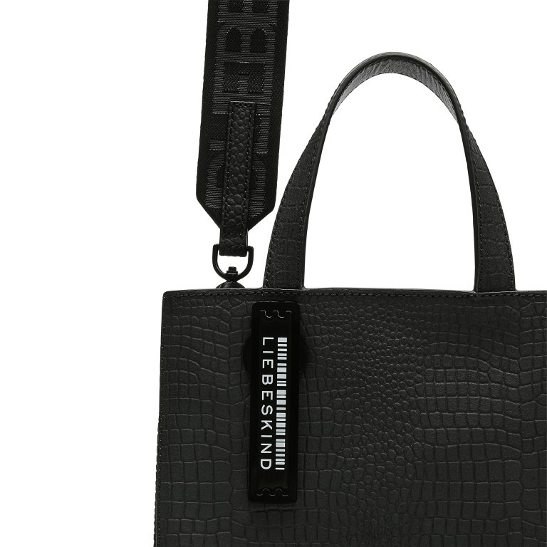 Tasche Paper Bag Tote S Suede Lizard Black, Farbe: schwarz, Marke: Liebeskind Berlin, EAN: 4064657104074, Abmessungen in cm: 22x25x12, Bild 5 von 5