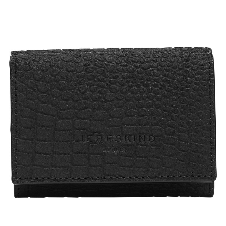 Geldbörse Bea Wallet Suede Lizard Black, Farbe: schwarz, Marke: Liebeskind Berlin, EAN: 4064657104876, Abmessungen in cm: 10x7.3x3, Bild 1 von 4