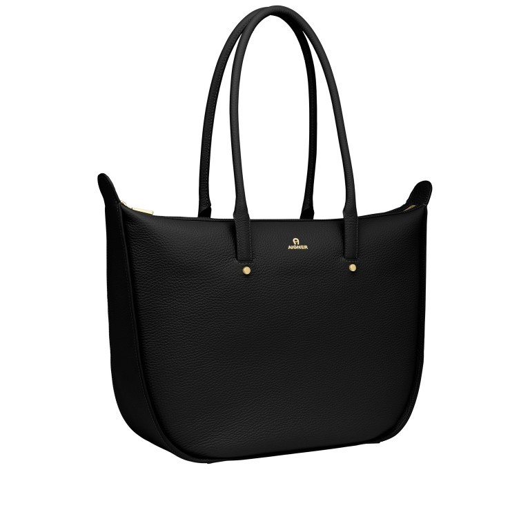 Shopper Ivy L 137-002 Black Gold, Farbe: schwarz, Marke: AIGNER, EAN: 4055539389757, Abmessungen in cm: 45x32x12, Bild 2 von 4