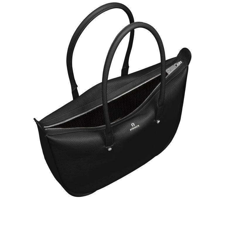 Shopper Ivy L 137-002 Black Silver, Farbe: schwarz, Marke: AIGNER, EAN: 4055539389764, Abmessungen in cm: 45x32x12, Bild 4 von 4