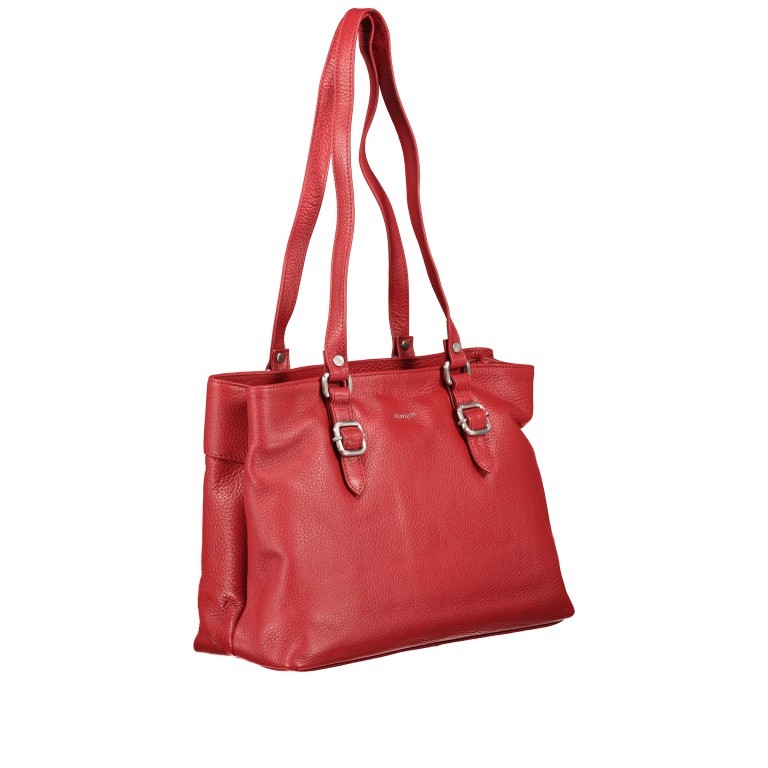 Shopper Como M7 Rot, Farbe: rot/weinrot, Marke: Flanigan, EAN: 4035486098476, Abmessungen in cm: 33x23x12, Bild 2 von 5