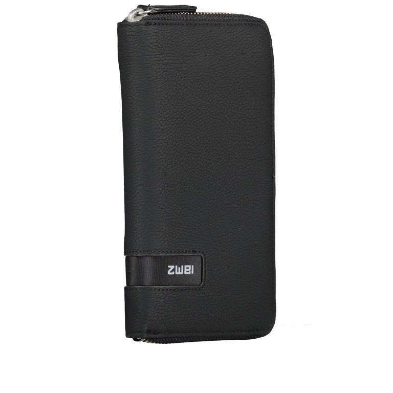 Geldbörse Mademoiselle Wallet MW2 Nubuk Black, Farbe: anthrazit, Marke: Zwei, EAN: 4250257917385, Abmessungen in cm: 19.5x10x3, Bild 2 von 5