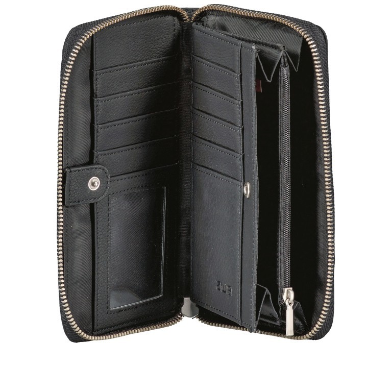 Geldbörse Mademoiselle Wallet MW2 Nubuk Black, Farbe: anthrazit, Marke: Zwei, EAN: 4250257917385, Abmessungen in cm: 19.5x10x3, Bild 4 von 5