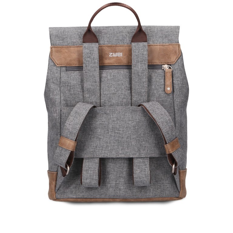 Fahrradtasche Olli Cycle OCR13 mit Rucksack-Funktion Stone, Farbe: grau, Marke: Zwei, EAN: 4250257925311, Abmessungen in cm: 28x35x17, Bild 6 von 10
