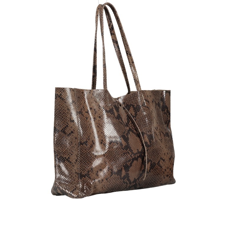 Shopper Snake Dunkelbraun, Farbe: braun, Marke: Hausfelder Manufaktur, Abmessungen in cm: 38x31.5x12, Bild 2 von 5