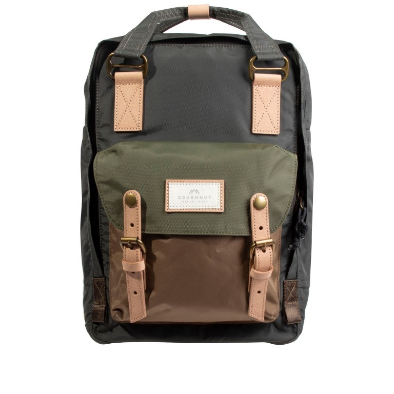 Rucksack Jungle Series Macaroon mit Laptopfach 13 Zoll Volumen 16 Liter Olive Army, Farbe: grau, Marke: Doughnut, EAN: 4895222507484, Abmessungen in cm: 28x38x11, Bild 1 von 12