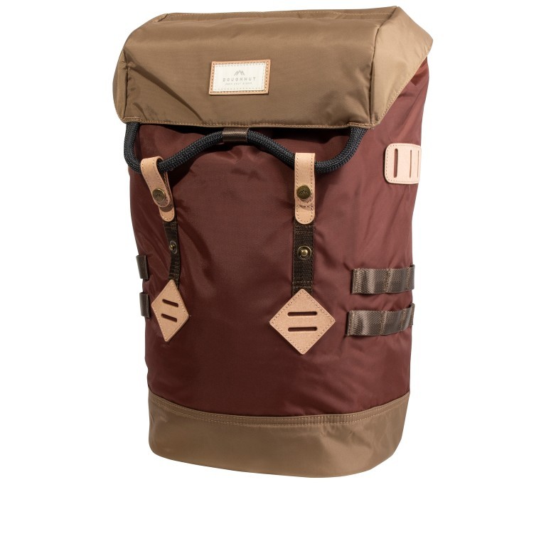 Rucksack Jungle Series Colorado mit Laptopfach 15 Zoll Volumen 19 Liter Maroon Khaki, Farbe: braun, Marke: Doughnut, EAN: 4895222507538, Abmessungen in cm: 28x47x15, Bild 2 von 15