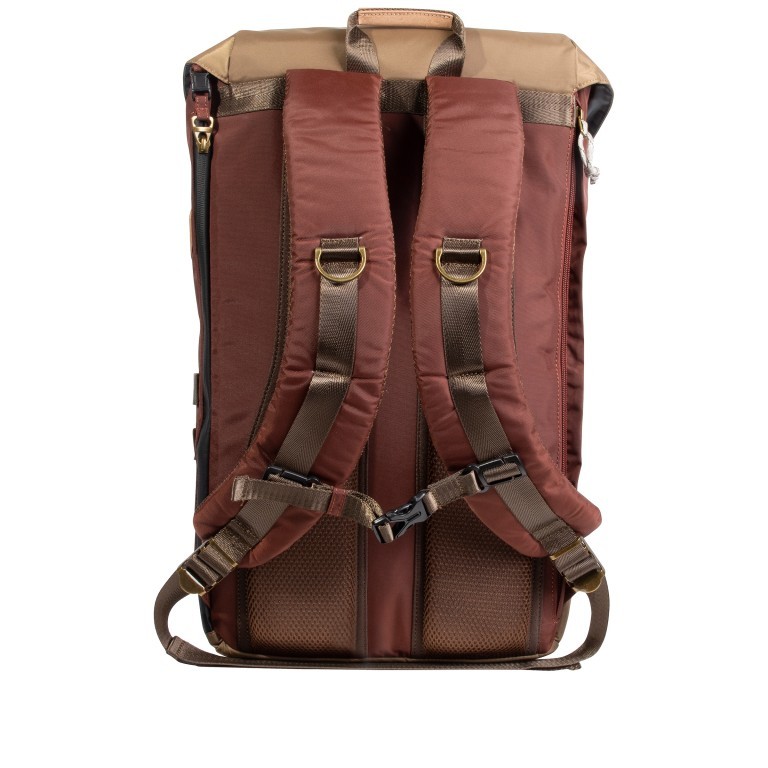 Rucksack Jungle Series Colorado mit Laptopfach 15 Zoll Volumen 19 Liter Maroon Khaki, Farbe: braun, Marke: Doughnut, EAN: 4895222507538, Abmessungen in cm: 28x47x15, Bild 3 von 15