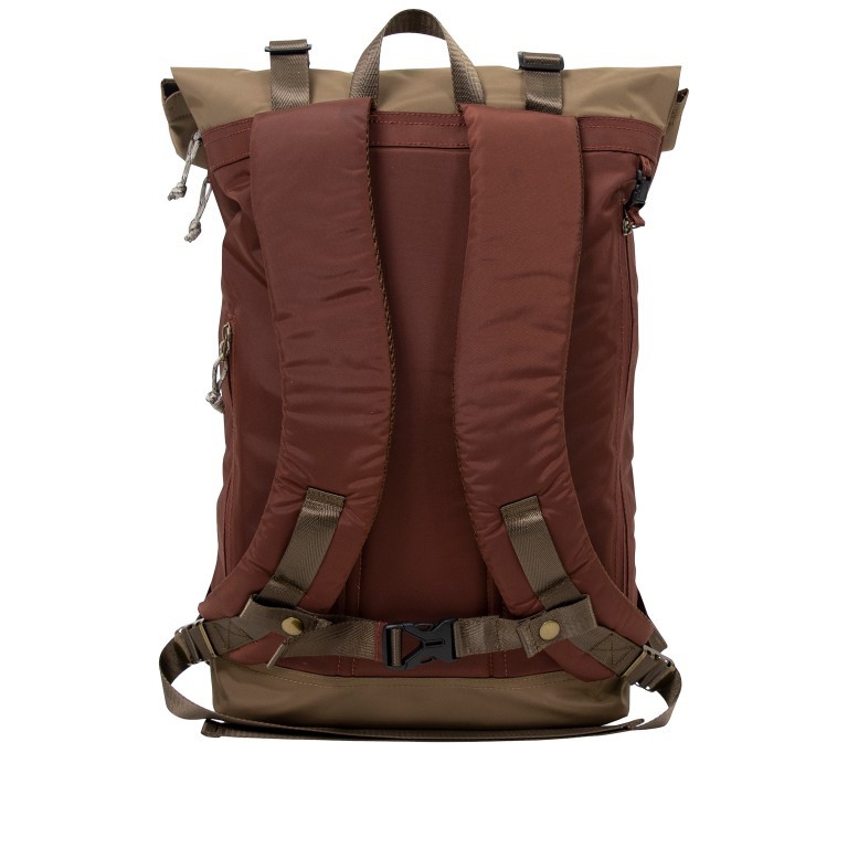 Rucksack Jungle Series Christopher mit Laptopfach 14 Zoll Volumen 18 Liter Maroon Khaki, Farbe: braun, Marke: Doughnut, EAN: 4895222507576, Abmessungen in cm: 32x45x12.5, Bild 3 von 15