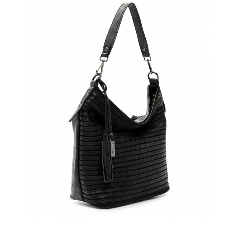 Beuteltasche Dalia Black, Farbe: schwarz, Marke: Tamaris, EAN: 4063512040526, Abmessungen in cm: 27x31x15, Bild 2 von 5