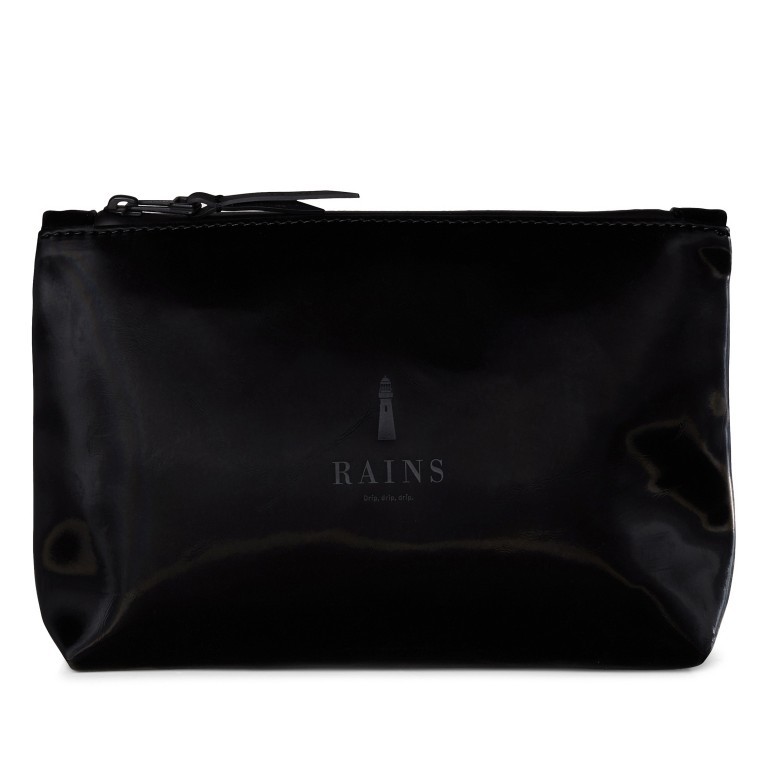Kosmetiktasche Cosmetic Bag Velvet Black, Farbe: schwarz, Marke: Rains, EAN: 5711747481841, Abmessungen in cm: 20.5x13.5x6.5, Bild 1 von 3