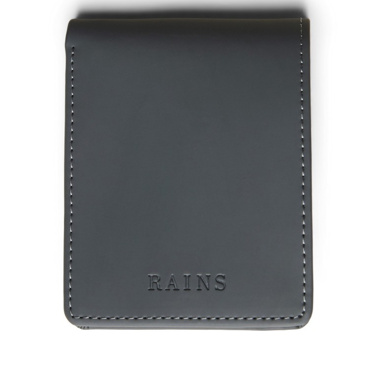 Geldbörse Folded Wallet Slate, Farbe: grau, Marke: Rains, EAN: 5711747482060, Abmessungen in cm: 11x8.8x2, Bild 1 von 6