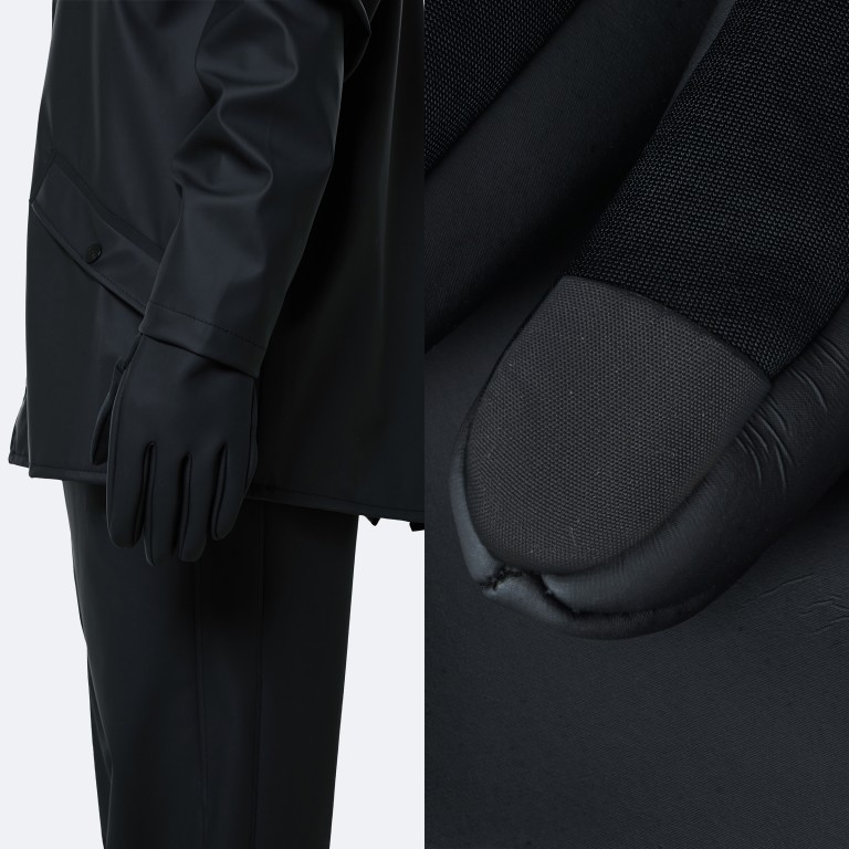 Handschuhe Gloves mit Bedienfunktion für Touchscreens Größe S Black, Farbe: schwarz, Marke: Rains, EAN: 5711747482374, Bild 2 von 2
