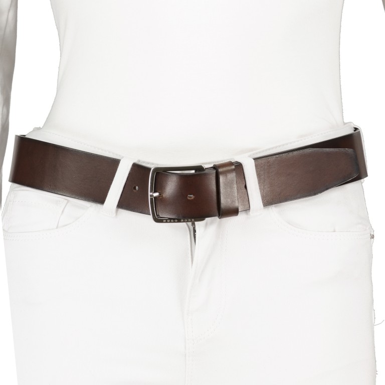 Gürtel Sjeeko Bundweite 90 CM Dark Brown, Farbe: braun, Marke: BOSS, EAN: 4029055613610, Bild 2 von 3