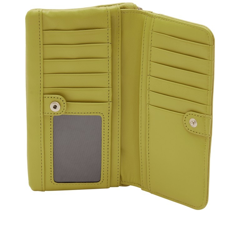 Geldbörse Basic Layla mit RFID-Schutz Fern, Farbe: gelb, Marke: Liebeskind Berlin, EAN: 4064657269872, Abmessungen in cm: 18.5x10.5x2.5, Bild 3 von 4
