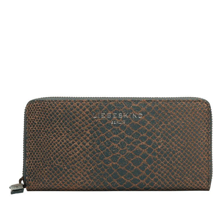 Geldbörse Chelsea Gigi Snake mit RFID-Schutz Dark Forest, Farbe: braun, Marke: Liebeskind Berlin, EAN: 4064657276528, Abmessungen in cm: 19x10x3, Bild 1 von 4