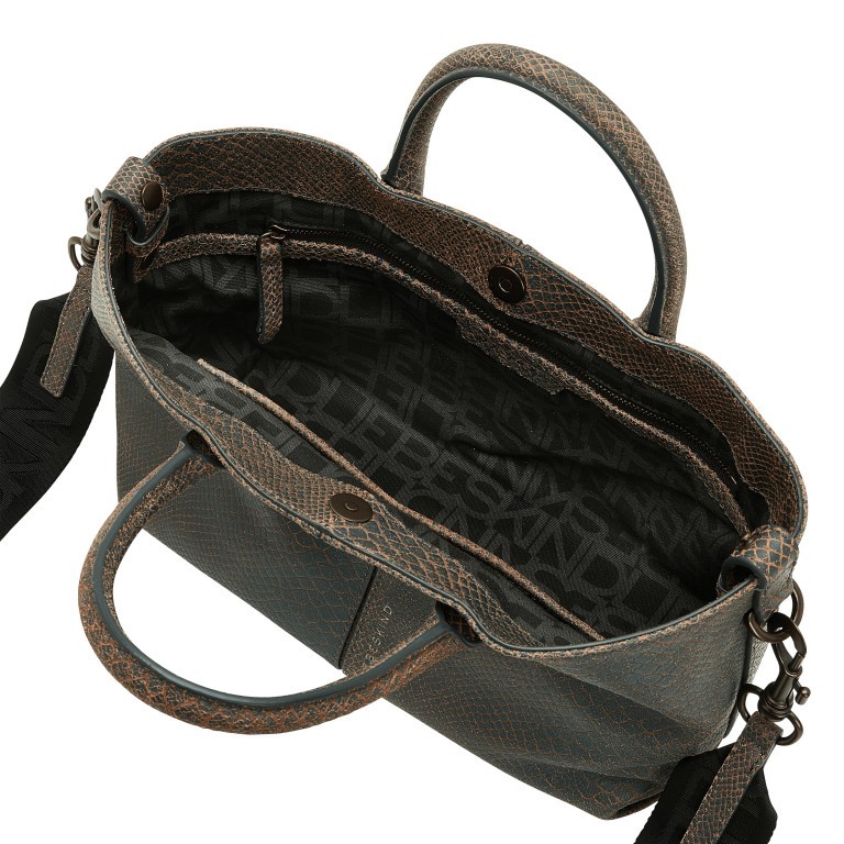 Handtasche Chelsea Snake Shopper S variabel in der Form Dark Forest, Farbe: braun, Marke: Liebeskind Berlin, EAN: 4064657277136, Abmessungen in cm: 27x20.5x12, Bild 4 von 5