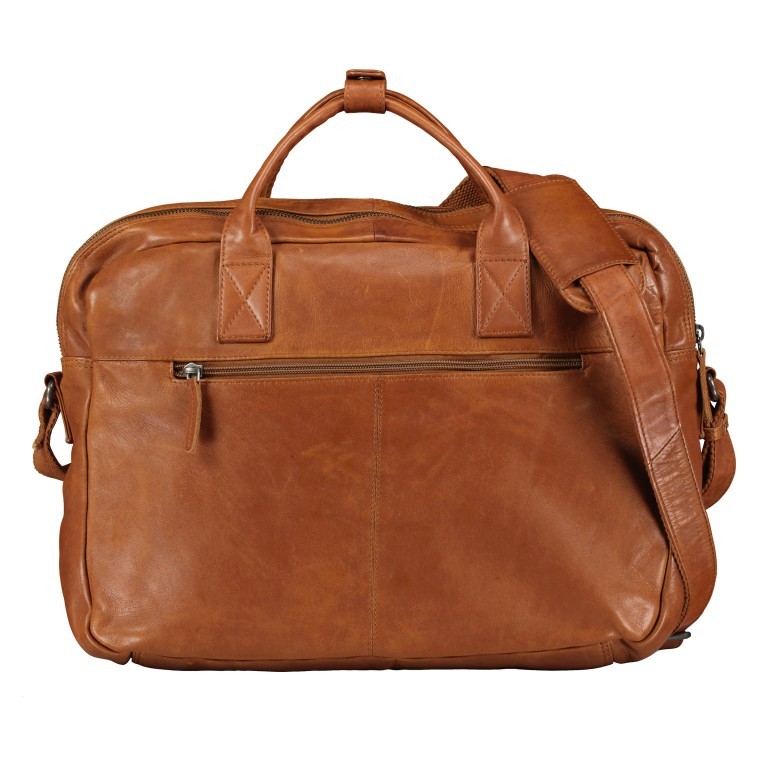 Aktentasche Cognac, Farbe: cognac, Marke: Hausfelder Manufaktur, EAN: 4065646004962, Abmessungen in cm: 41x29x10, Bild 3 von 7