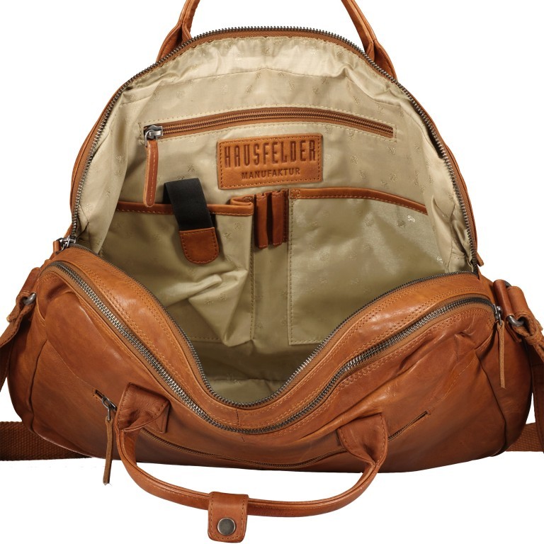 Aktentasche Cognac, Farbe: cognac, Marke: Hausfelder Manufaktur, EAN: 4065646004962, Abmessungen in cm: 41x29x10, Bild 6 von 7