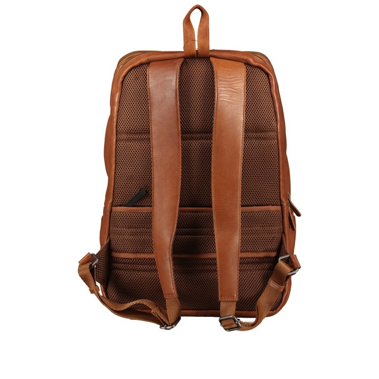 Rucksack mit Laptopfach 15 Zoll Dark Cognac, Farbe: cognac, Marke: Hausfelder Manufaktur, EAN: 4065646004979, Abmessungen in cm: 30x44x13, Bild 4 von 9