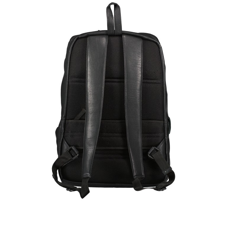 Rucksack Nappa mit Laptopfach 15 Zoll Schwarz, Farbe: schwarz, Marke: Hausfelder Manufaktur, EAN: 4251672798962, Abmessungen in cm: 30x44x13, Bild 4 von 10