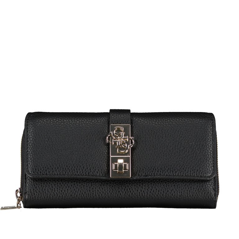 Geldbörse Albury Black, Farbe: schwarz, Marke: Guess, EAN: 0190231486602, Abmessungen in cm: 19.5x9.5x4, Bild 1 von 4