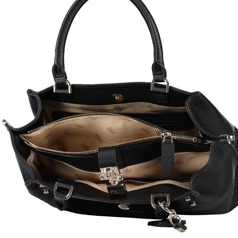 Handtasche Albury Black, Farbe: schwarz, Marke: Guess, EAN: 0190231486022, Abmessungen in cm: 29x21x10, Bild 7 von 8