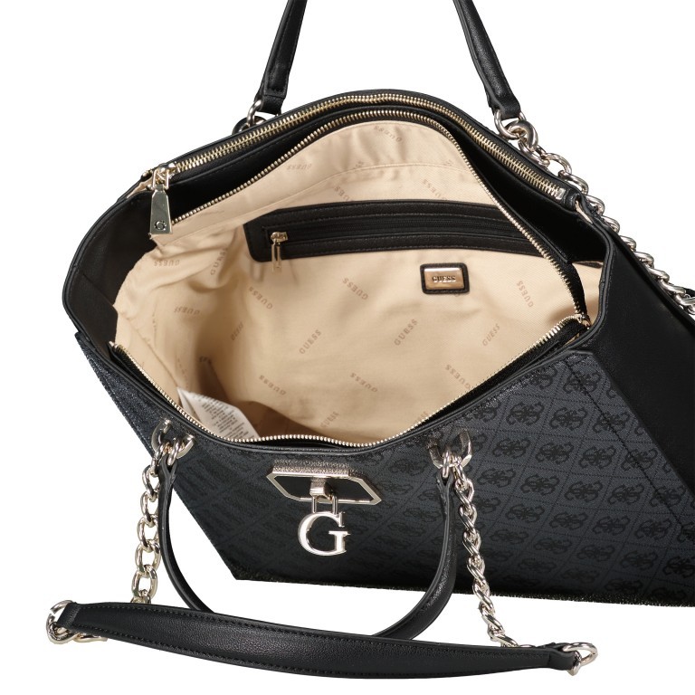 Handtasche Alisa Coal, Farbe: schwarz, Marke: Guess, EAN: 0190231486404, Abmessungen in cm: 31x29x13, Bild 7 von 9