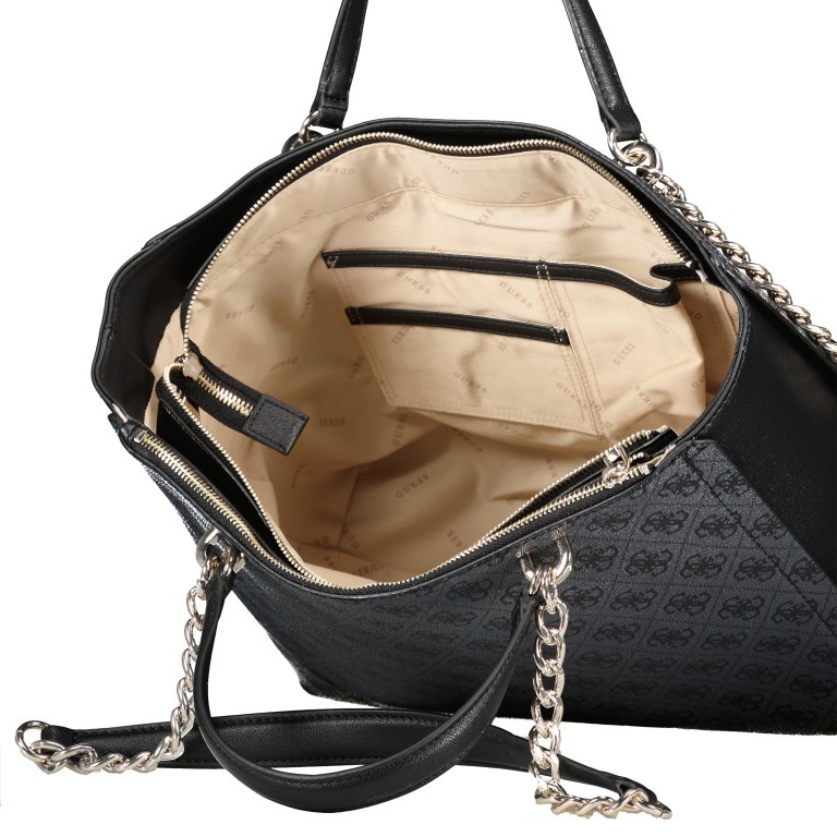 Handtasche Alisa Coal, Farbe: schwarz, Marke: Guess, EAN: 0190231486404, Abmessungen in cm: 31x29x13, Bild 8 von 9