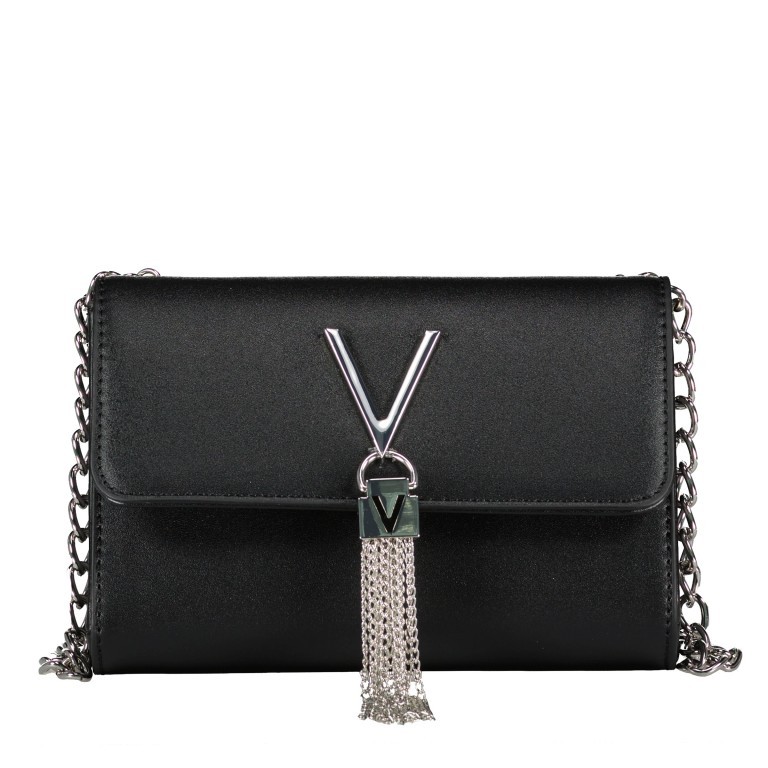Umhängetasche Divina Nero, Farbe: schwarz, Marke: Valentino Bags, EAN: 8058043449494, Abmessungen in cm: 17x11.5x5, Bild 1 von 6