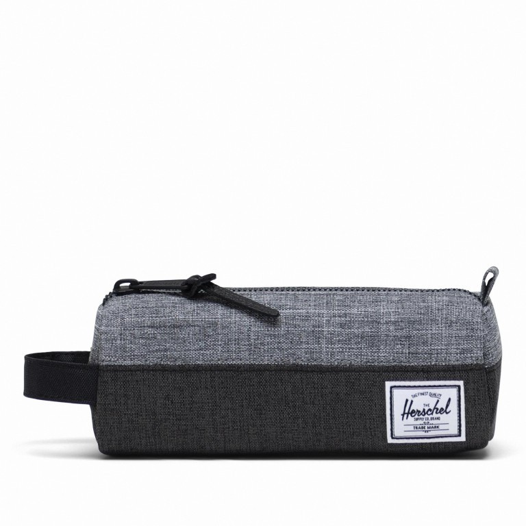 Schlampermäppchen Settlement Case Black Crosshatch Black Ravencrosshatch, Farbe: grau, Marke: Herschel, EAN: 0828432508228, Abmessungen in cm: 19x8x7, Bild 1 von 3