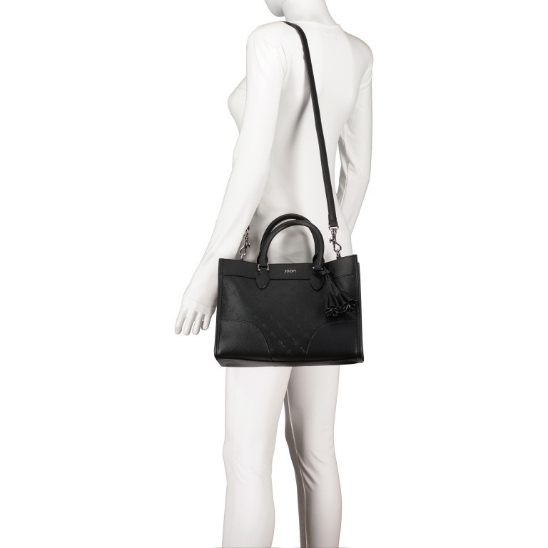 Handtasche Cortina Stampa Aurelia SHO Black, Farbe: schwarz, Marke: Joop!, EAN: 4053533882328, Abmessungen in cm: 30.5x22x14, Bild 5 von 8