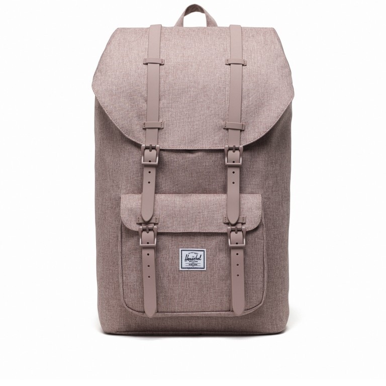 Rucksack Little America Rubber Straps Volumen 23 Liter Ash Rose Crosshatch, Farbe: rot/weinrot, Marke: Herschel, EAN: 0828432503704, Abmessungen in cm: 28x50x17, Bild 1 von 4