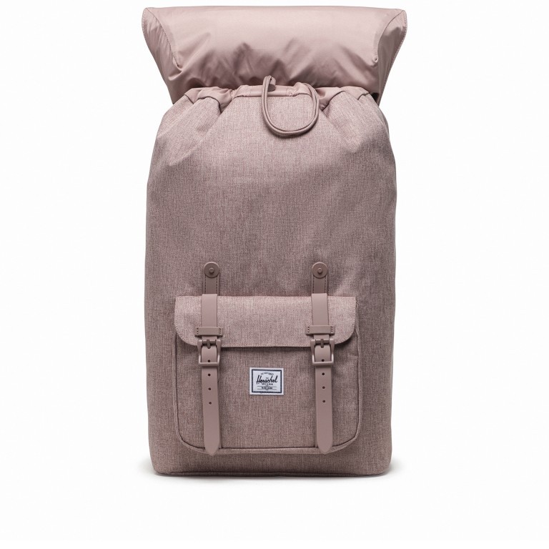 Rucksack Little America Rubber Straps Volumen 23 Liter Ash Rose Crosshatch, Farbe: rot/weinrot, Marke: Herschel, EAN: 0828432503704, Abmessungen in cm: 28x50x17, Bild 2 von 4