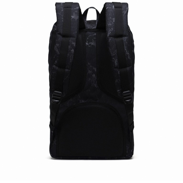 Rucksack Little America Rubber Straps Volumen 23 Liter Black Marble, Farbe: schwarz, Marke: Herschel, EAN: 0828432503803, Abmessungen in cm: 28x50x17, Bild 4 von 4