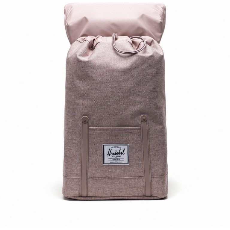 Rucksack Retreat Rubber Straps Volumen 18 Liter Ash Rose Crosshatch, Farbe: rot/weinrot, Marke: Herschel, EAN: 0828432503476, Abmessungen in cm: 34x46x12, Bild 2 von 5