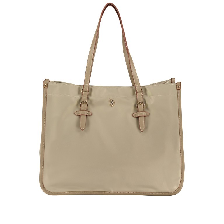 Handtasche Houston Shopping Bag L Light Taupe, Farbe: beige, Marke: U.S. Polo Assn., EAN: 8052792976621, Abmessungen in cm: 40.32x18x0, Bild 1 von 5