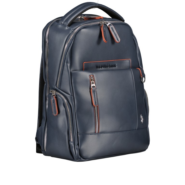 Rucksack Cambridge mit Laptopfach 13 Zoll Navy, Farbe: blau/petrol, Marke: U.S. Polo Assn., EAN: 8052792920419, Abmessungen in cm: 30x43x15, Bild 2 von 7