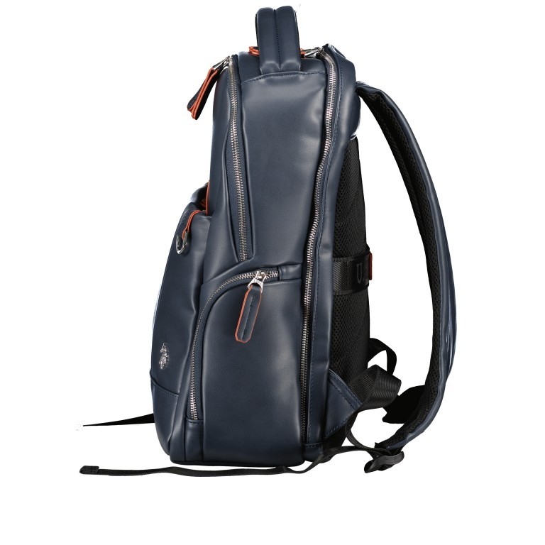 Rucksack Cambridge mit Laptopfach 13 Zoll Navy, Farbe: blau/petrol, Marke: U.S. Polo Assn., EAN: 8052792920419, Abmessungen in cm: 30x43x15, Bild 3 von 7