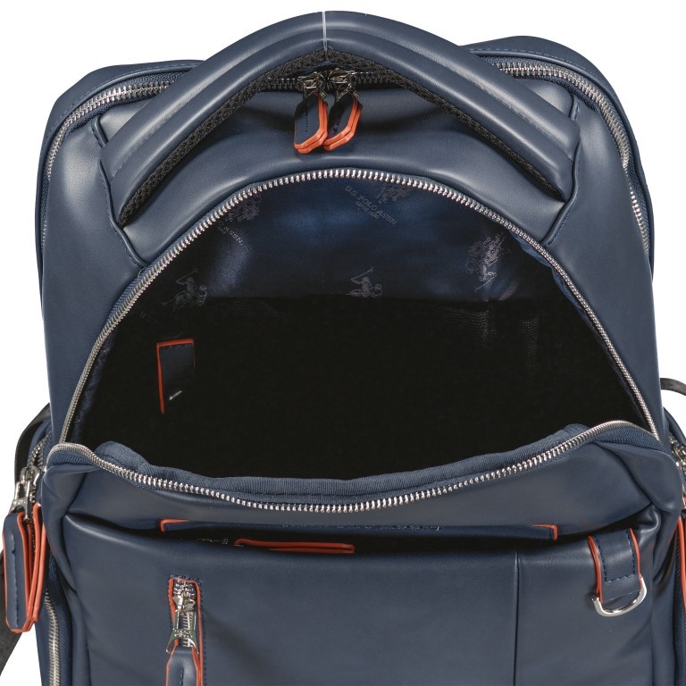 Rucksack Cambridge mit Laptopfach 13 Zoll Navy, Farbe: blau/petrol, Marke: U.S. Polo Assn., EAN: 8052792920419, Abmessungen in cm: 30x43x15, Bild 6 von 7