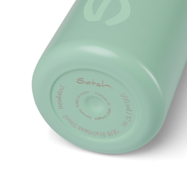 Trinkflasche Edelstahl Mint, Farbe: grün/oliv, Marke: Satch, EAN: 4057081116249, Abmessungen in cm: 7x23.5x7, Bild 5 von 5