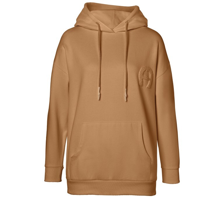 Sweatshirt Hoodie 252000 mit Kapuze und Logostickerei Größe M Cinnamon, Farbe: cognac, Marke: AIGNER, EAN: 4055539393754, Bild 1 von 4