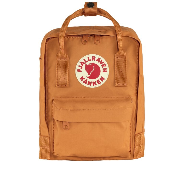 Rucksack Kånken Mini Spicy Orange, Farbe: orange, Marke: Fjällräven, EAN: 7323450689858, Abmessungen in cm: 20x29x13, Bild 1 von 12