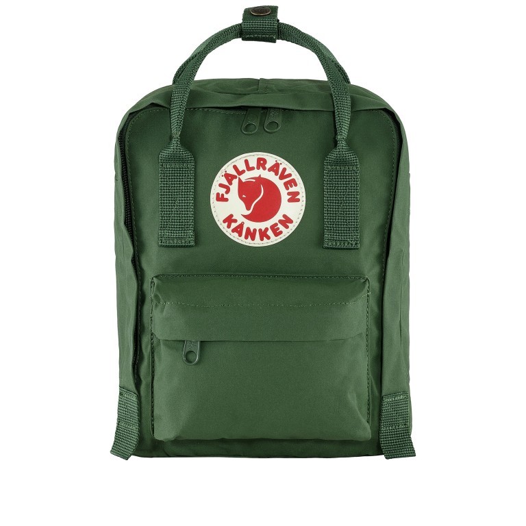 Rucksack Kånken Mini Spruce Green, Farbe: grün/oliv, Marke: Fjällräven, EAN: 7323450643331, Abmessungen in cm: 20x29x13, Bild 1 von 12