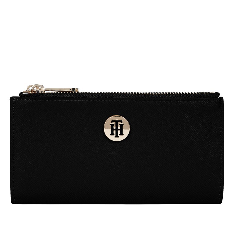 Geldbörse Honey Slim Wallet Black, Farbe: schwarz, Marke: Tommy Hilfiger, EAN: 8720115038645, Abmessungen in cm: 19x10x1.5, Bild 1 von 3