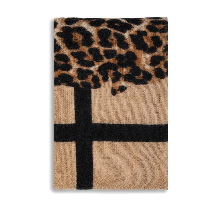 Schal Hind Natural Leopard Checked, Farbe: cognac, Marke: Rino & Pelle, EAN: 8720529003123, Bild 1 von 3