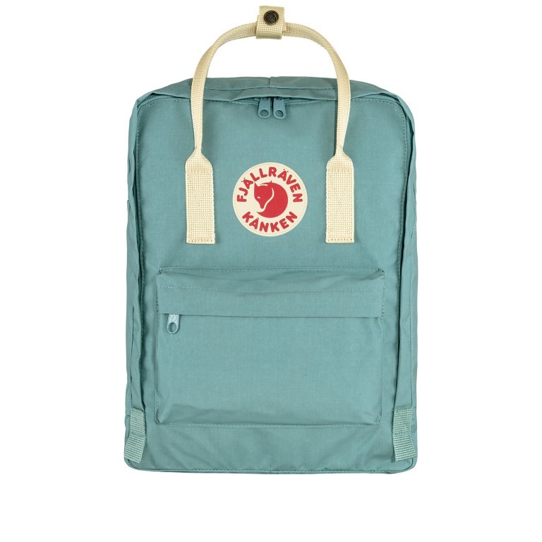 Rucksack Kånken Sky Blue Light Oak, Farbe: grün/oliv, Marke: Fjällräven, EAN: 7323450752798, Abmessungen in cm: 27x38x13, Bild 1 von 15