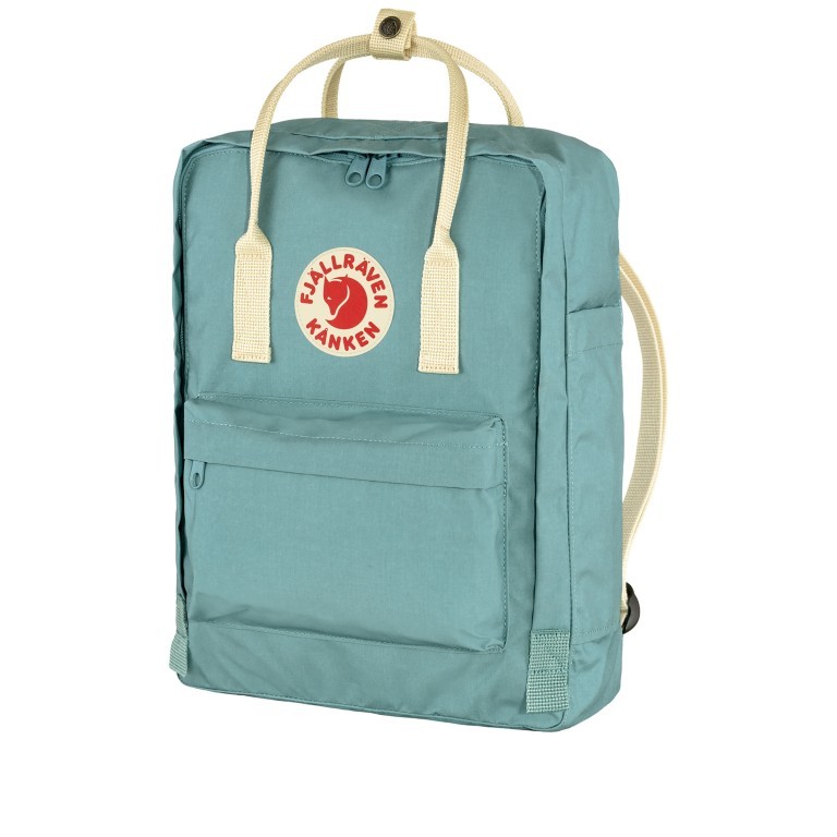 Rucksack Kånken Sky Blue Light Oak, Farbe: grün/oliv, Marke: Fjällräven, EAN: 7323450752798, Abmessungen in cm: 27x38x13, Bild 2 von 15