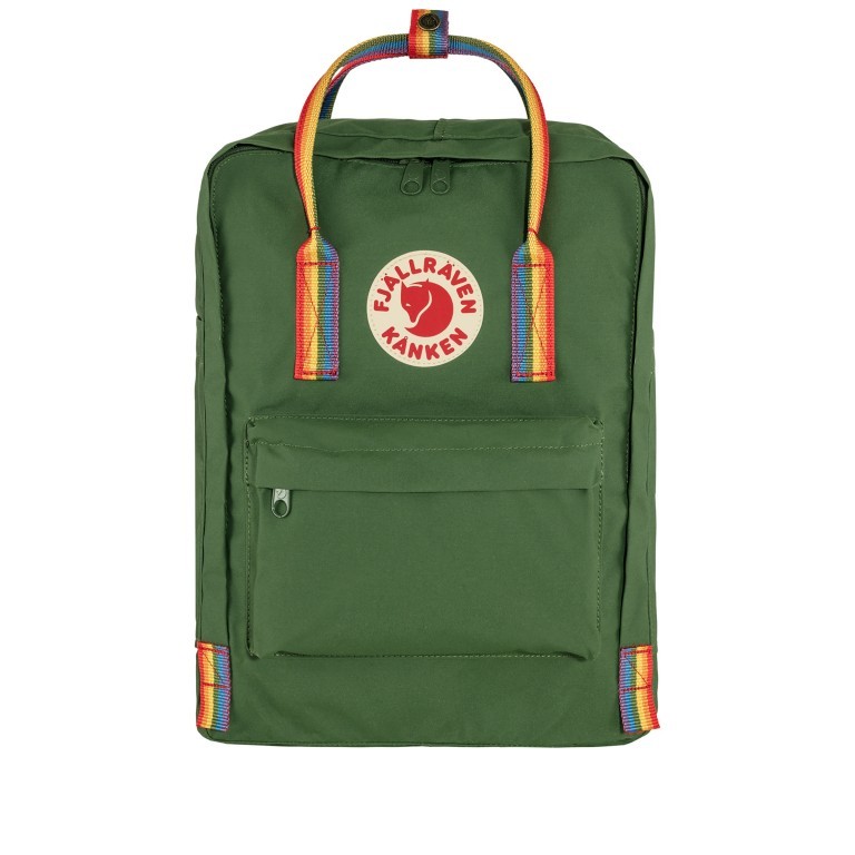 Fjallraven Rucksack Kanken Rainbow Spruce Green Rainbow Pattern