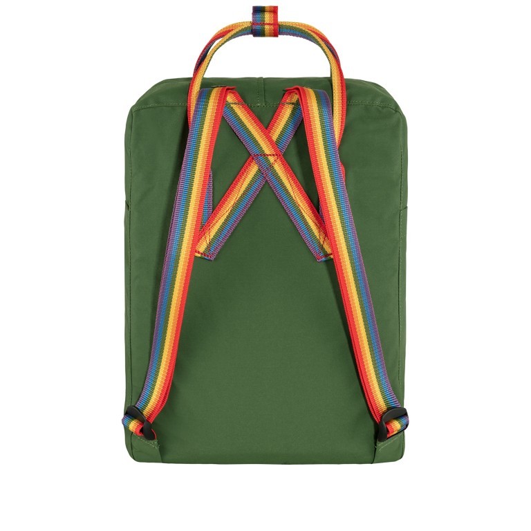 Rucksack Kånken Rainbow Spruce Green Rainbow Pattern, Farbe: grün/oliv, Marke: Fjällräven, EAN: 7323450752866, Abmessungen in cm: 27x38x13, Bild 3 von 11